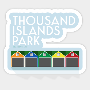 Thousand Islands Park House Boats Sticker